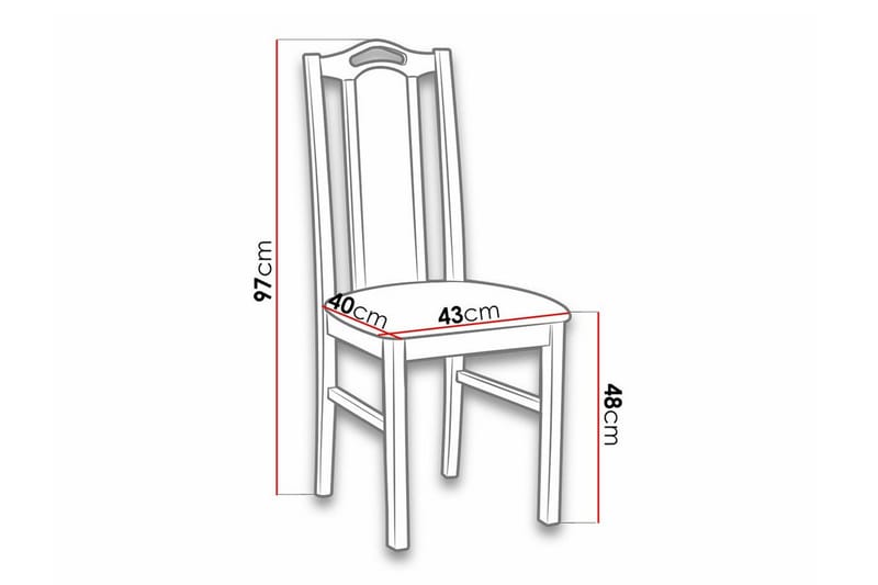 Lufti Matstol Wood/Black - Møbler - Stoler - Spisestuestoler & kjøkkenstoler