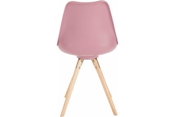 Malik Spisestol 2-pk - PU/Rosa/Eik - Møbler - Stoler - Spisestuestoler & kjøkkenstoler