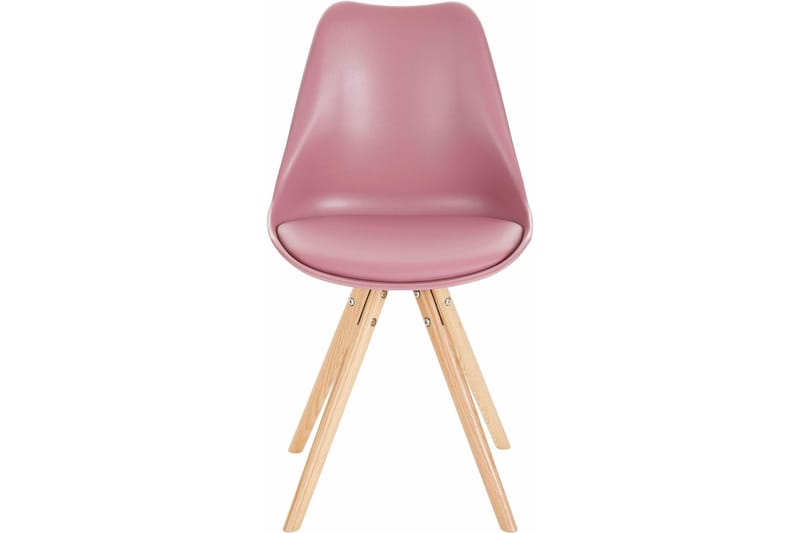 Malik Spisestol 2-pk - PU/Rosa/Eik - Møbler - Stoler - Spisestuestoler & kjøkkenstoler