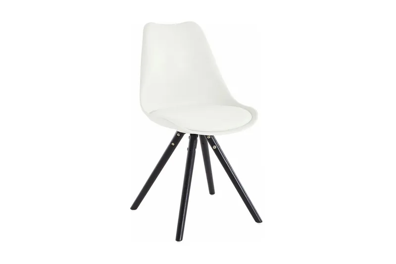 Malik Spisestol Kunstlær 2-pk, Hvit/Eik