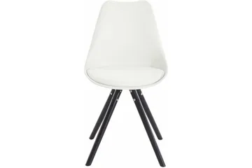 Malik Spisestol Kunstlær 2-pk - Hvit/Eik - Møbler - Stoler - Spisestuestoler & kjøkkenstoler