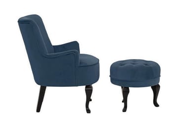 Merit Spisestol Fløyel - Blå - Møbler - Stoler - Lenestoler