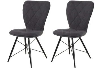 Mimia Spisestol 2-pk - Antrasitt - Møbler - Stoler - Spisestuestoler & kjøkkenstoler