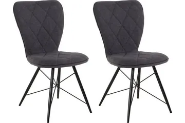 Mimia Spisestol 2-pk - Antrasitt - Møbler - Stoler - Spisestuestoler & kjøkkenstoler