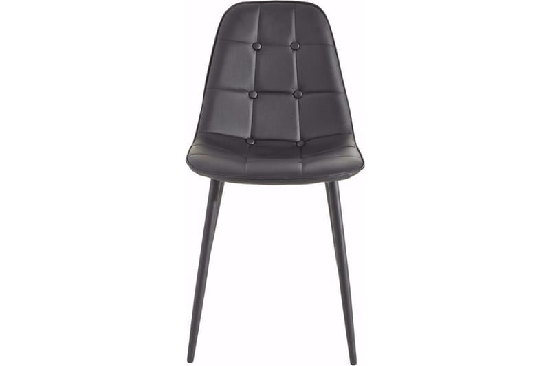 Mireio Kjøkkenstol Kunstlær 2-pk - Svart/Metall - Møbler - Stoler - Spisestuestoler & kjøkkenstoler