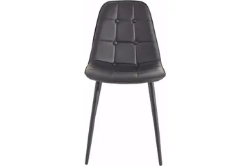 Mireio Kjøkkenstol Kunstlær 2-pk - Svart/Metall - Møbler - Stoler - Spisestuestoler & kjøkkenstoler