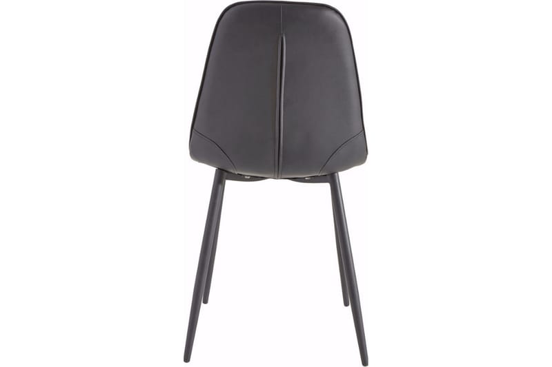 Mireio Kjøkkenstol Kunstlær 2-pk - Svart/Metall - Møbler - Stoler - Spisestuestoler & kjøkkenstoler