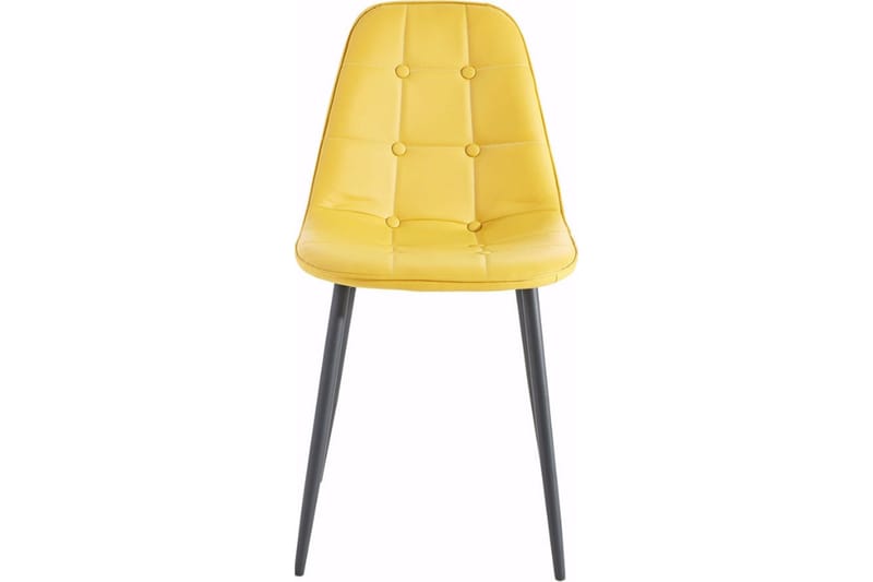Mireio Kjøkkenstol Kunstlær 2-pk - Gul/Metall - Møbler - Stoler - Spisestuestoler & kjøkkenstoler
