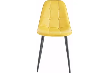 Mireio Kjøkkenstol Kunstlær 2-pk - Gul/Metall - Møbler - Stoler - Spisestuestoler & kjøkkenstoler