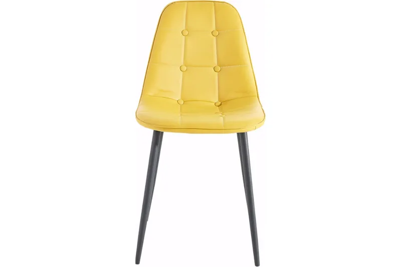 Mireio Kjøkkenstol Kunstlær 2-pk - Gul/Metall - Møbler - Stoler - Spisestuestoler & kjøkkenstoler