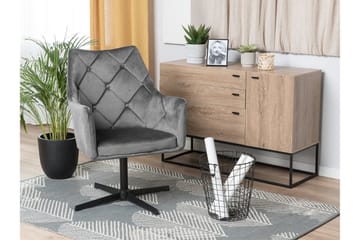 Najor Stol Fløyel - Grå - Møbler - Stoler - Spisestuestoler & kjøkkenstoler