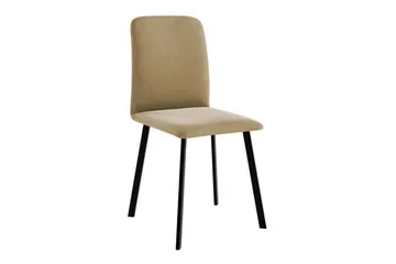 Narberth Spisestol i Stoff med Metallben - Sandbeige - Møbler - Stoler - Spisestuestoler & kjøkkenstoler