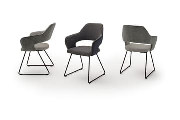 Newcastles Karmstol Sledebein - Lysegrå - Møbler - Stoler - Spisestuestoler & kjøkkenstoler