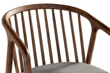 Noira Spisestol med Armlener - Valnøtt / Brun - Møbler - Stoler - Spisestuestoler & kjøkkenstoler