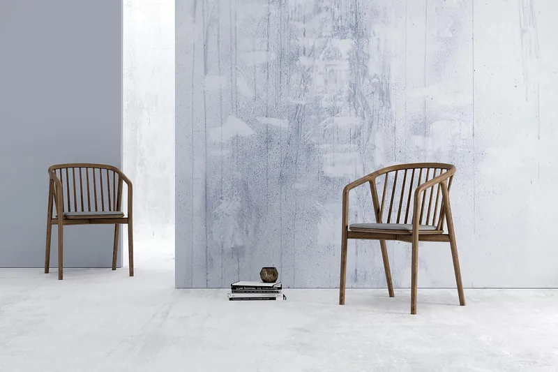 Noira Spisestol med Armlener - Valnøtt / Brun - Møbler - Stoler - Spisestuestoler & kjøkkenstoler