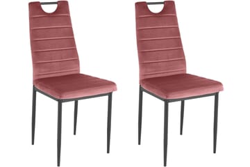 Olanta Spisestol - Fløyel/Rosa - Møbler - Stoler - Spisestuestoler & kjøkkenstoler