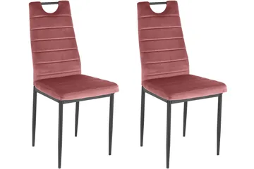 Olanta Spisestol - Fløyel/Rosa - Møbler - Stoler - Spisestuestoler & kjøkkenstoler