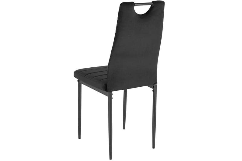 Olanta Spisestol - Fløyel/Svart - Møbler - Stoler - Spisestuestoler & kjøkkenstoler