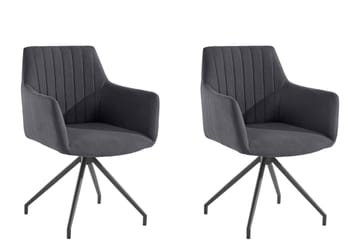 Orielah Karmstol - Antrasitt - Møbler - Stoler - Spisestuestoler & kjøkkenstoler