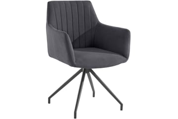 Orielah Karmstol - Antrasitt - Møbler - Stoler - Spisestuestoler & kjøkkenstoler