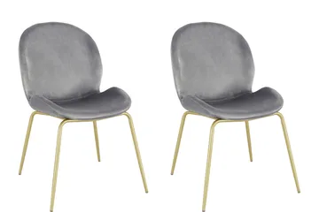 Ottine Spisestol - Grå/Messing - Møbler - Stoler - Spisestuestoler & kjøkkenstoler