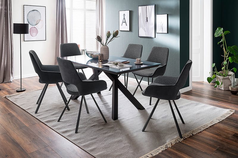 Paran Spisestol 4 Ben Svängbar - Grå - Møbler - Stoler - Spisestuestoler & kjøkkenstoler