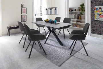 Paran Spisestol 4 Ben Svängbar - Grå - Møbler - Stoler - Spisestuestoler & kjøkkenstoler