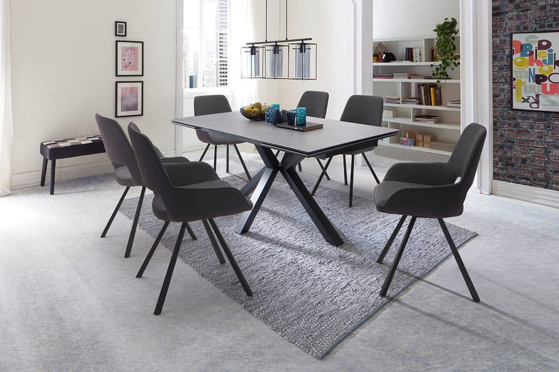 Paran Spisestol 4 Ben Svängbar - Grå - Møbler - Stoler - Spisestuestoler & kjøkkenstoler