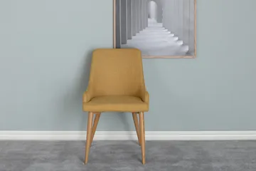 Plaza Armlene Stol - Gul - Møbler - Stoler - Spisestuestoler & kjøkkenstoler