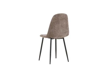 Polar Spisestol i Bouclé med Metallben - Taupe - Møbler - Stoler - Spisestuestoler & kjøkkenstoler