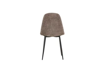 Polar Spisestol i Bouclé med Metallben - Taupe - Møbler - Stoler - Spisestuestoler & kjøkkenstoler