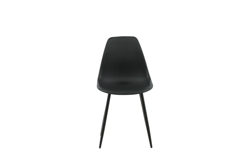 Polar Spisestol i Plast med Metallfinish, Svart
