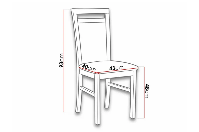 Roma Matstol Black and white - Møbler - Stoler - Spisestuestoler & kjøkkenstoler