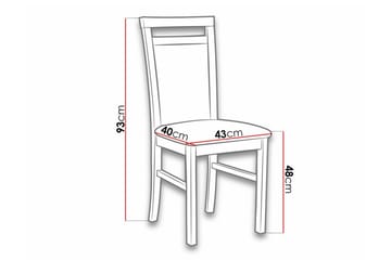 Roma Matstol Black and white - Møbler - Stoler - Spisestuestoler & kjøkkenstoler