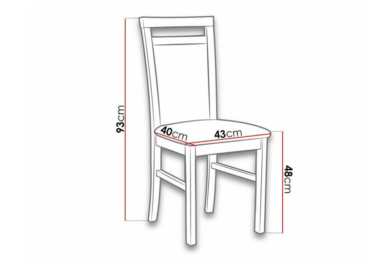 Roma Matstol Black and white - Møbler - Stoler - Spisestuestoler & kjøkkenstoler