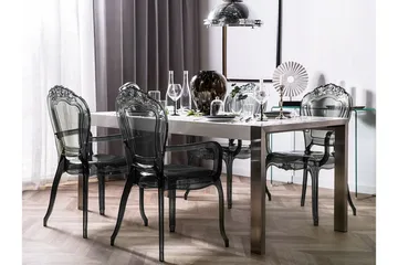 Ronshausen Spisestol i Plast - Svart|Transparent - Møbler - Stoler - Spisestuestoler & kjøkkenstoler