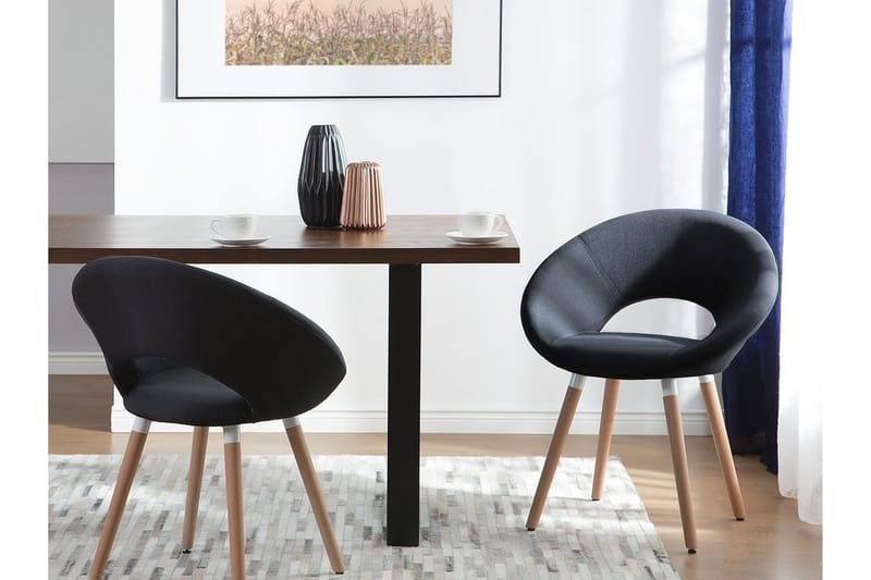 Roslyn Stol 2-pk - Svart - Møbler - Stoler - Spisestuestoler & kjøkkenstoler
