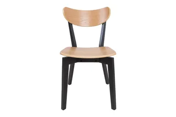 Roxby Spisestol i Tre med Metallben - Svart|Beige - Møbler - Stoler - Spisestuestoler & kjøkkenstoler