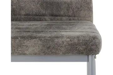 Sabie Spisestol Microfiber 2-pk - Lysegrå/Sølv - Møbler - Stoler - Spisestuestoler & kjøkkenstoler