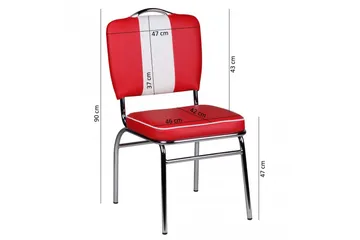 Sannes Spisestol - Rød - Møbler - Stoler - Spisestuestoler & kjøkkenstoler