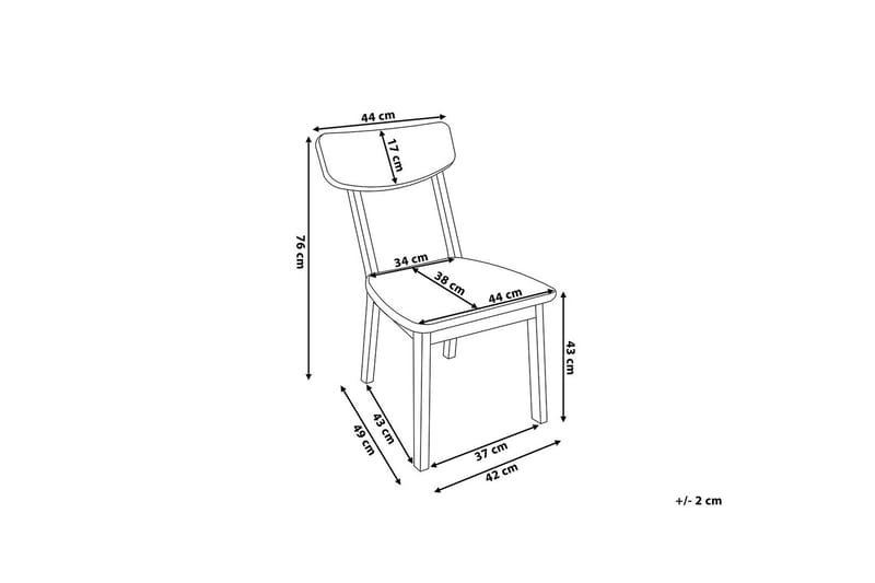 Santos Stol 2-pk - Hvit - Møbler - Stoler - Spisestuestoler & kjøkkenstoler