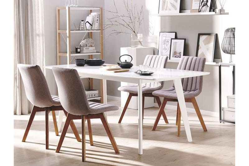 Spisestol 2 stk brungrå CALGARY - Grå - Møbler - Stoler - Spisestuestoler & kjøkkenstoler