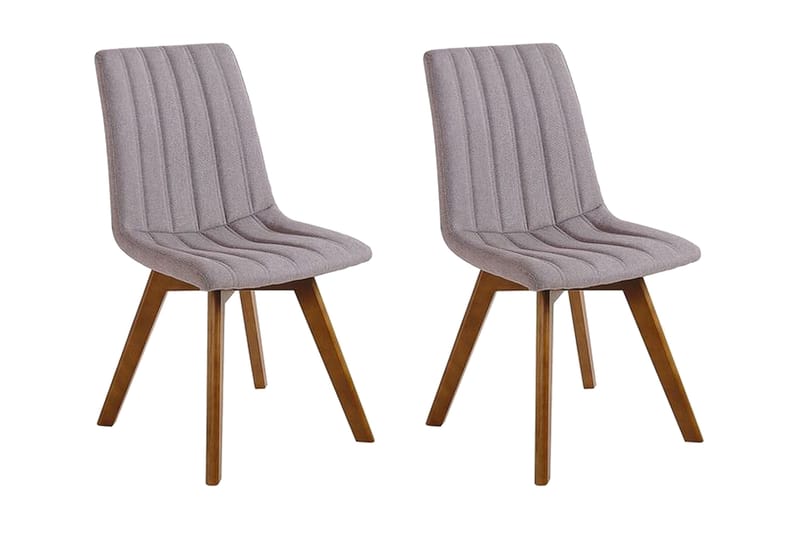 Spisestol 2 stk brungrå CALGARY - Grå - Møbler - Stoler - Spisestuestoler & kjøkkenstoler