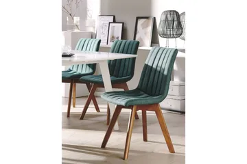 Spisestol 2 stk Mørkegrønn CALGARY - Grønn - Møbler - Stoler - Spisestuestoler & kjøkkenstoler