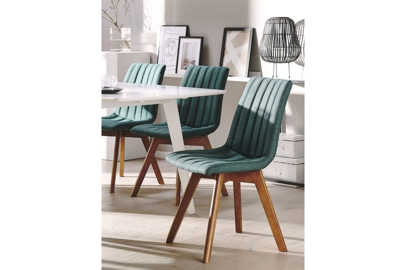 Spisestol 2 stk Mørkegrønn CALGARY - Grønn - Møbler - Stoler - Spisestuestoler & kjøkkenstoler