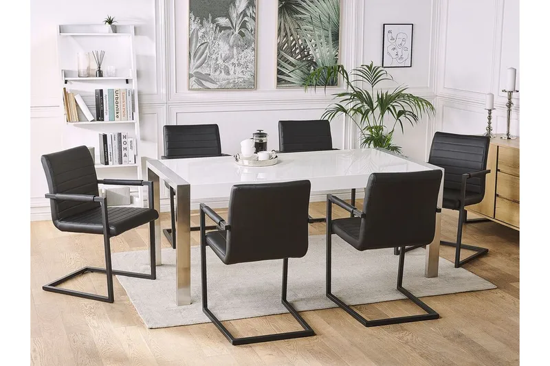 Spisestol 2- pk - Kunstlær/Svart - Møbler - Stoler - Spisestuestoler & kjøkkenstoler