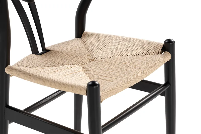 Spisestol Dastoori - Svart / Natur / Beige - Møbler - Stoler - Spisestuestoler & kjøkkenstoler