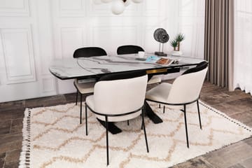 Spisestol Drickby - Svart/Beige - Møbler - Stoler - Spisestuestoler & kjøkkenstoler