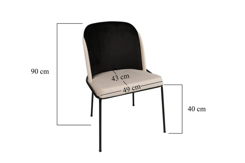 Spisestol Drickby - Svart/Beige - Møbler - Stoler - Spisestuestoler & kjøkkenstoler