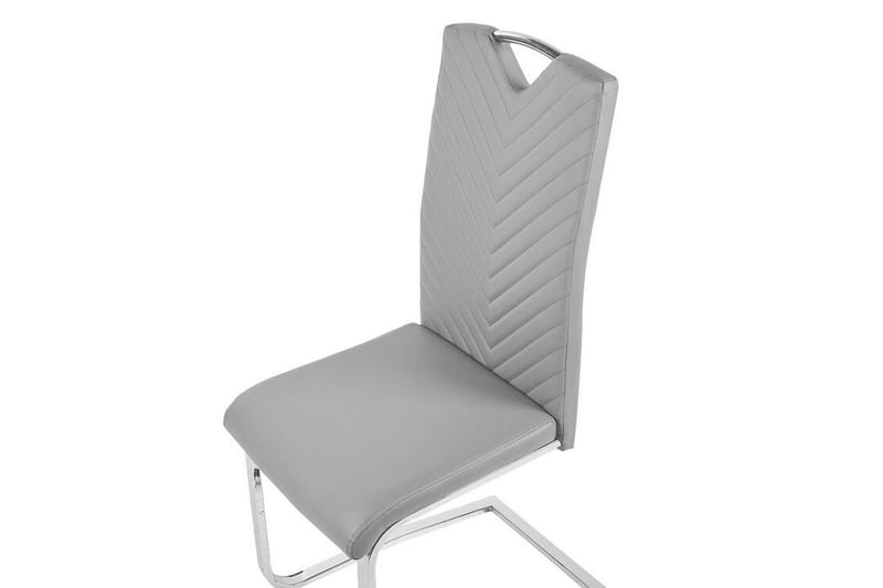 Spisestol Eidhin 2-pk - Kunstlær/Lysegrå - Møbler - Stoler - Spisestuestoler & kjøkkenstoler